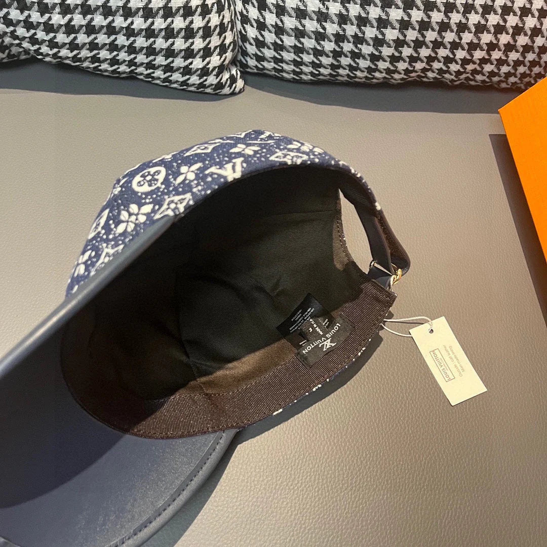 Canvas Patchwork Leather Baseball Cap