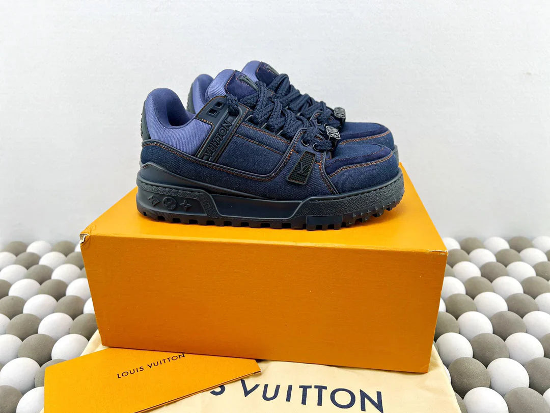 Dark Blue Denim Low Top Shoes