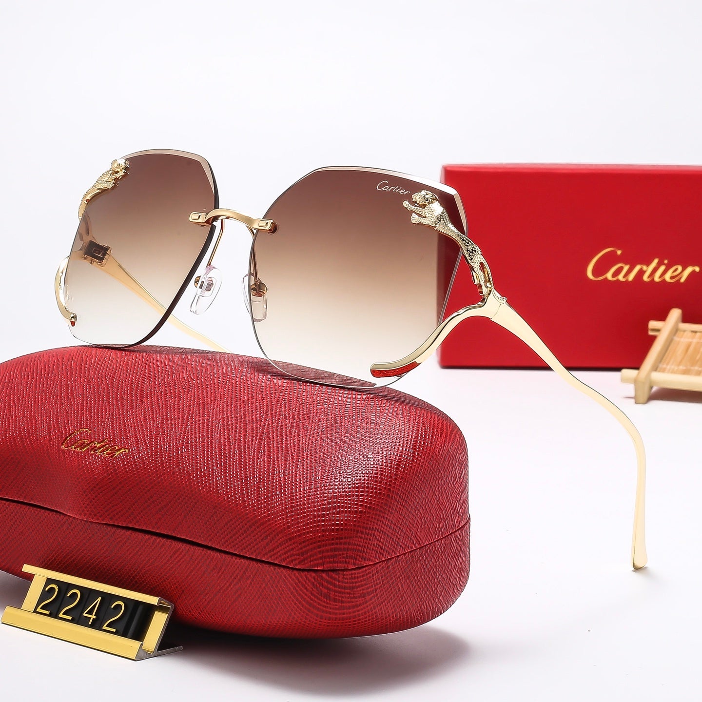 Fashion leopard head Sunglasses 2242