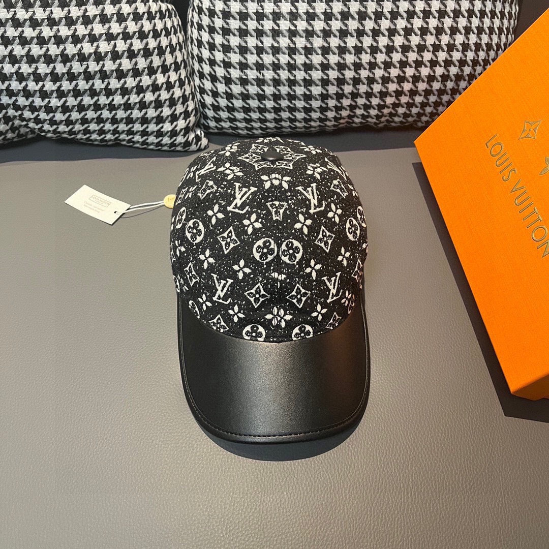 Canvas Patchwork Leather Baseball Cap