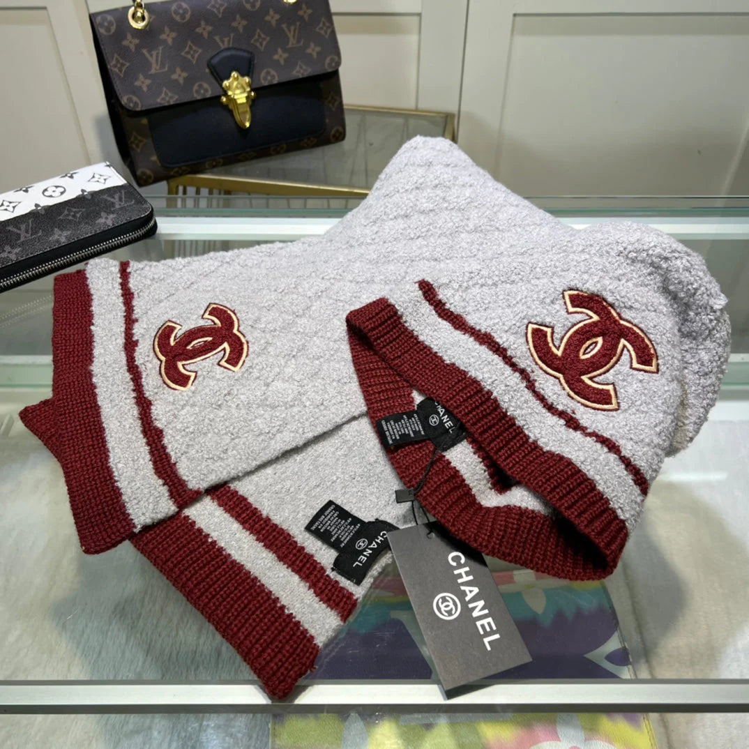 Elegant Cashmere Hat + Scarf Set