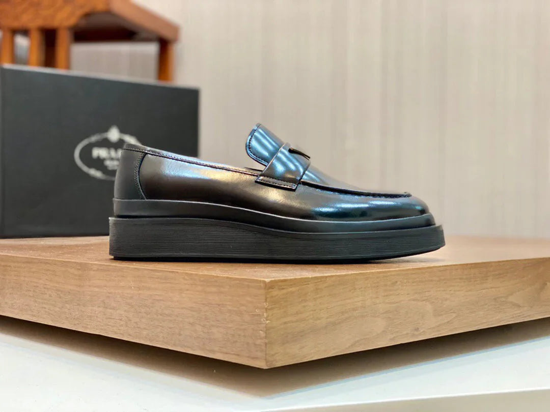 P High-end men's thick-soled derby shoes