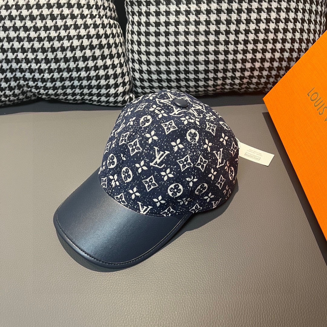 Canvas Patchwork Leather Baseball Cap