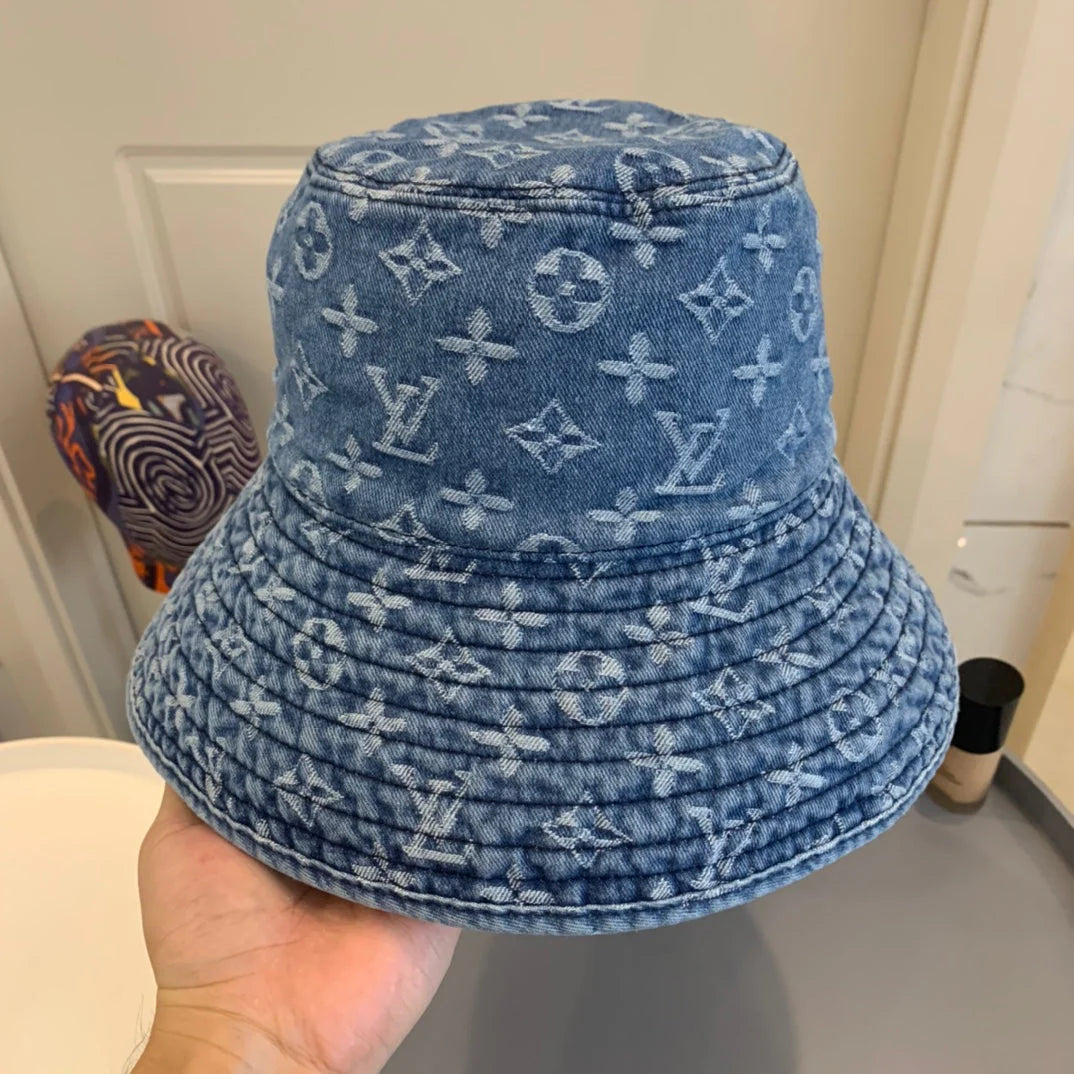 Monogram Big Brim Denim Hat