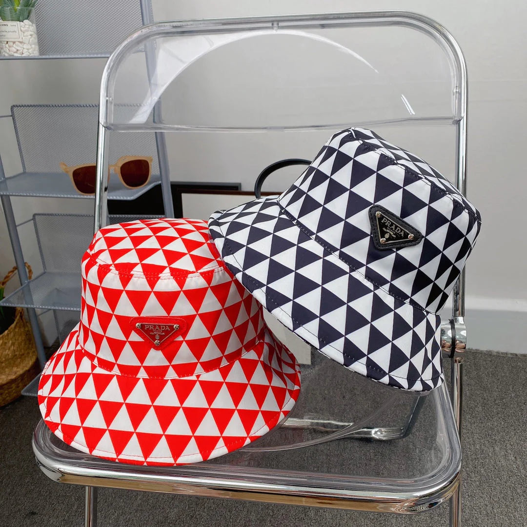 Personality Triangle Plaid Bucket Hat