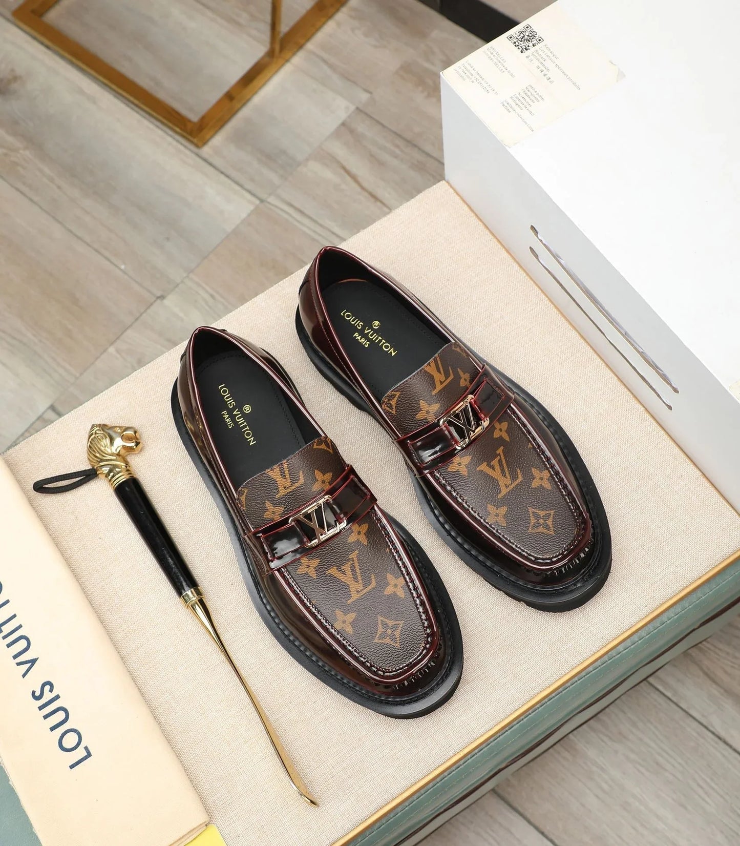 L casual leather shoes