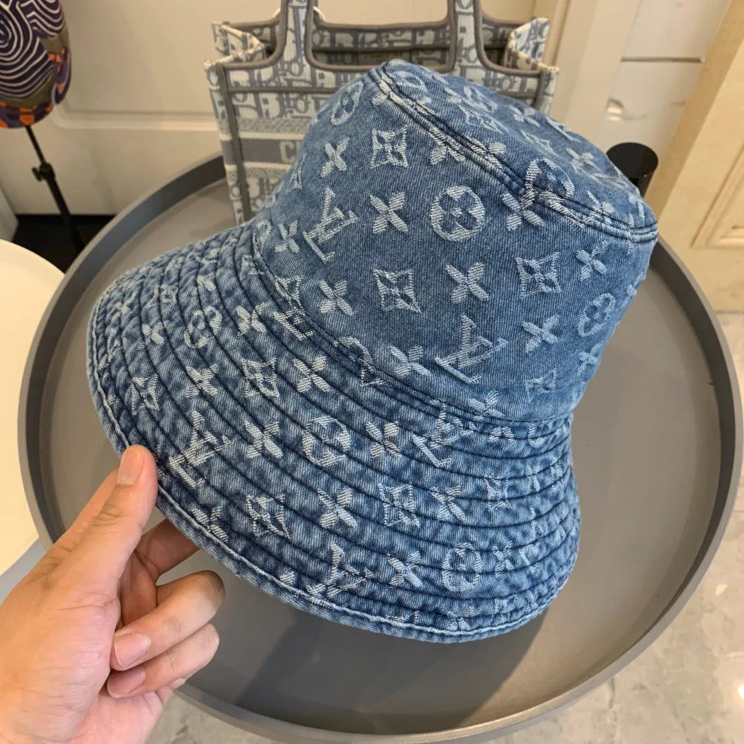Monogram Big Brim Denim Hat