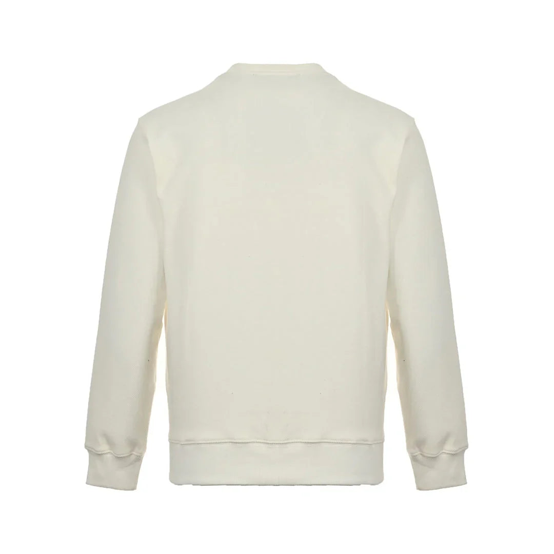 Round neck sweatshirt with triangle logo on the side