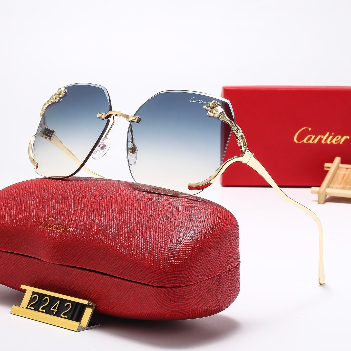 Fashion leopard head Sunglasses 2242