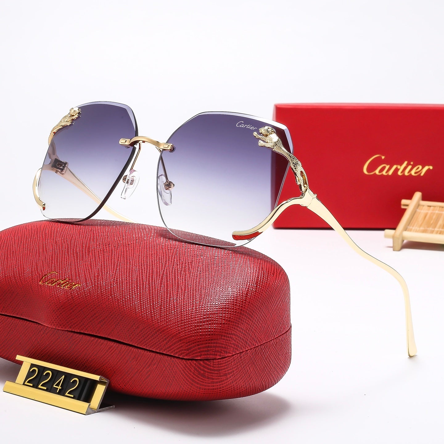 Fashion leopard head Sunglasses 2242
