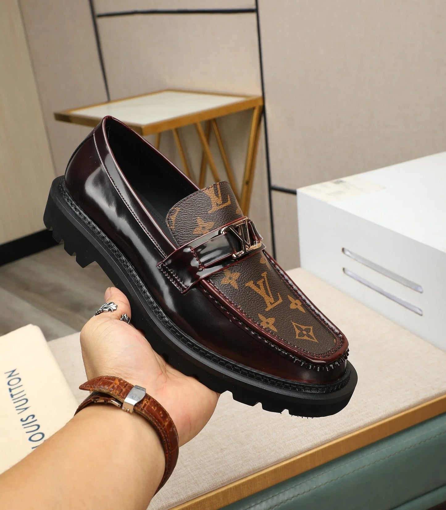 L casual leather shoes