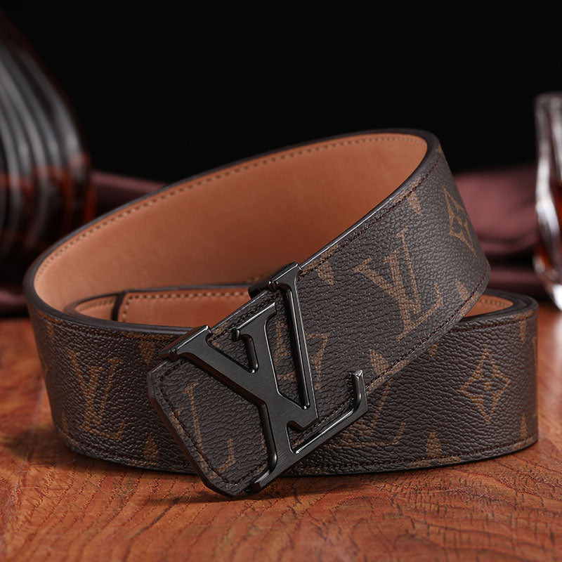 3 Colors printed letter leather belt