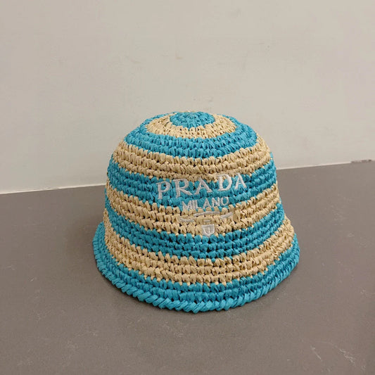 Colorblock Raffia Straw Hat