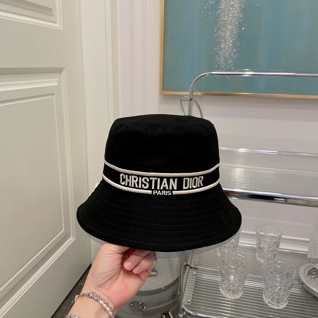 Simple Embroidered Webbing Bucket Hat
