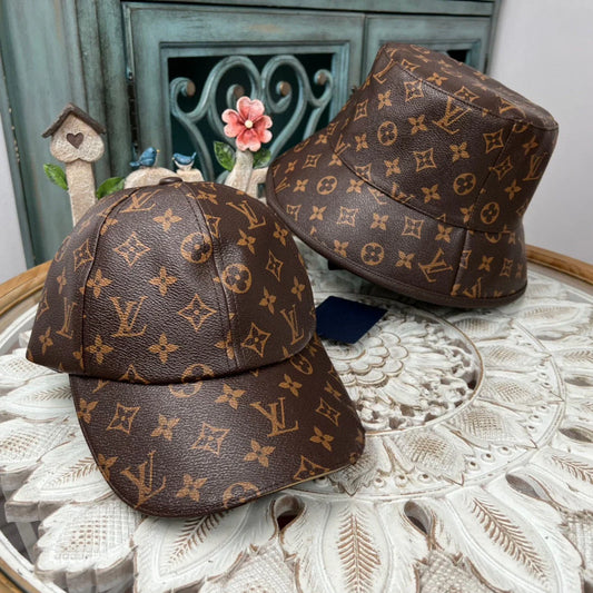 Classic Monogram Print Bucket Hat/Ball Cap