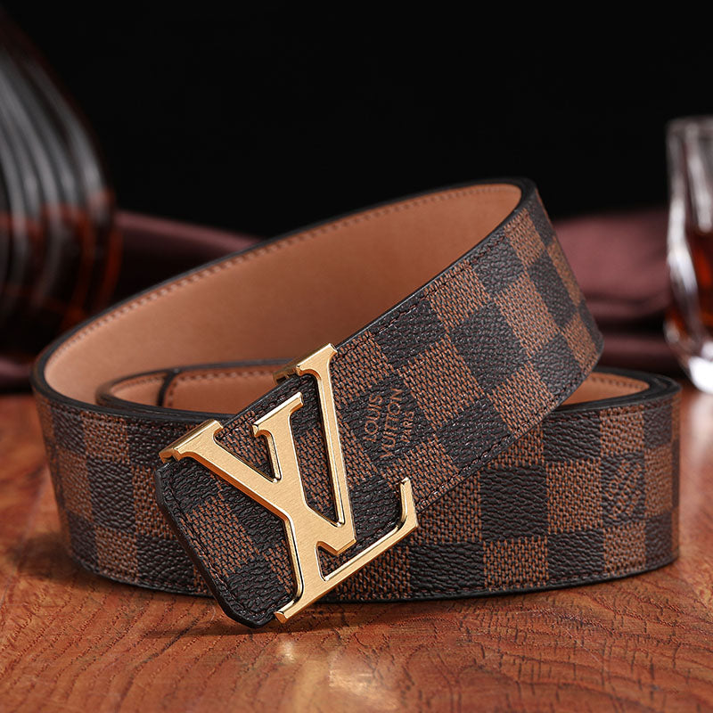 3 Colors printed letter leather belt