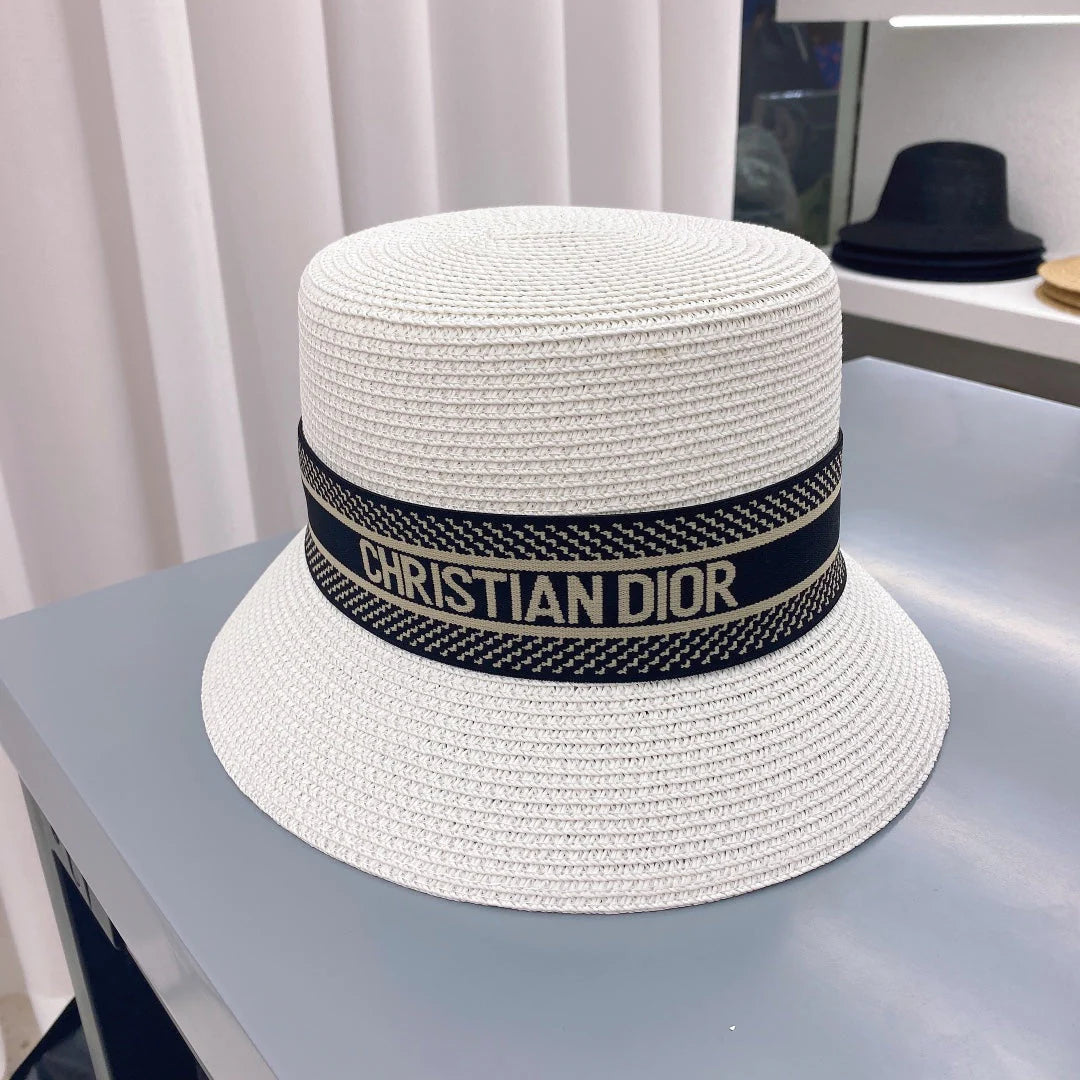 Webbing Straw Bucket Hat