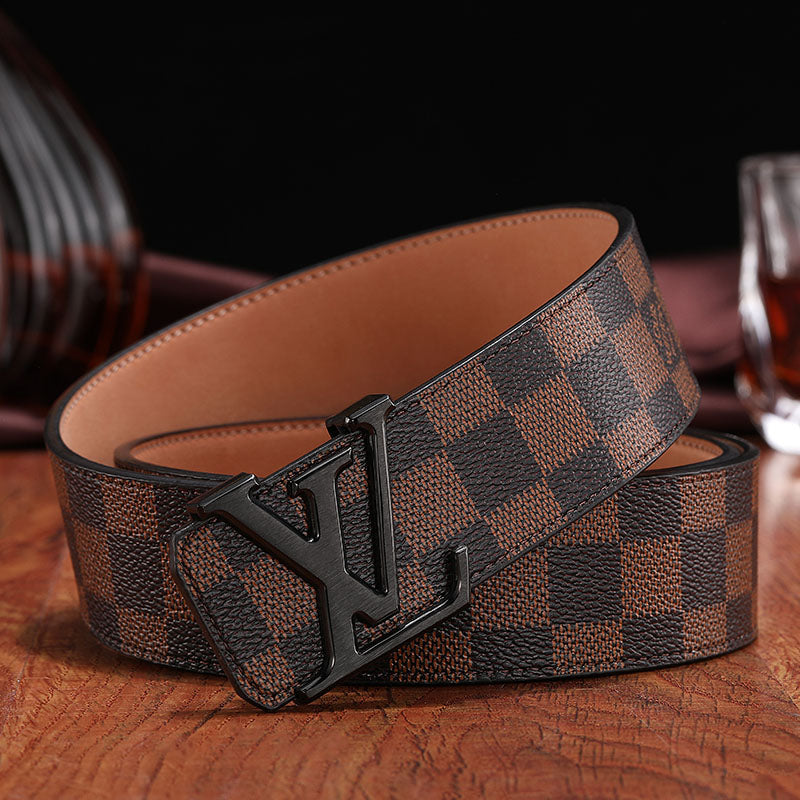 3 Colors printed letter leather belt