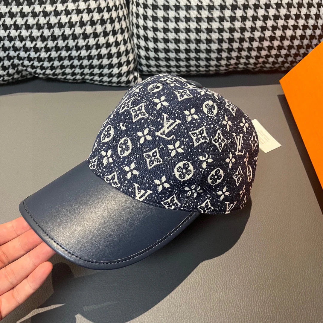 Canvas Patchwork Leather Baseball Cap