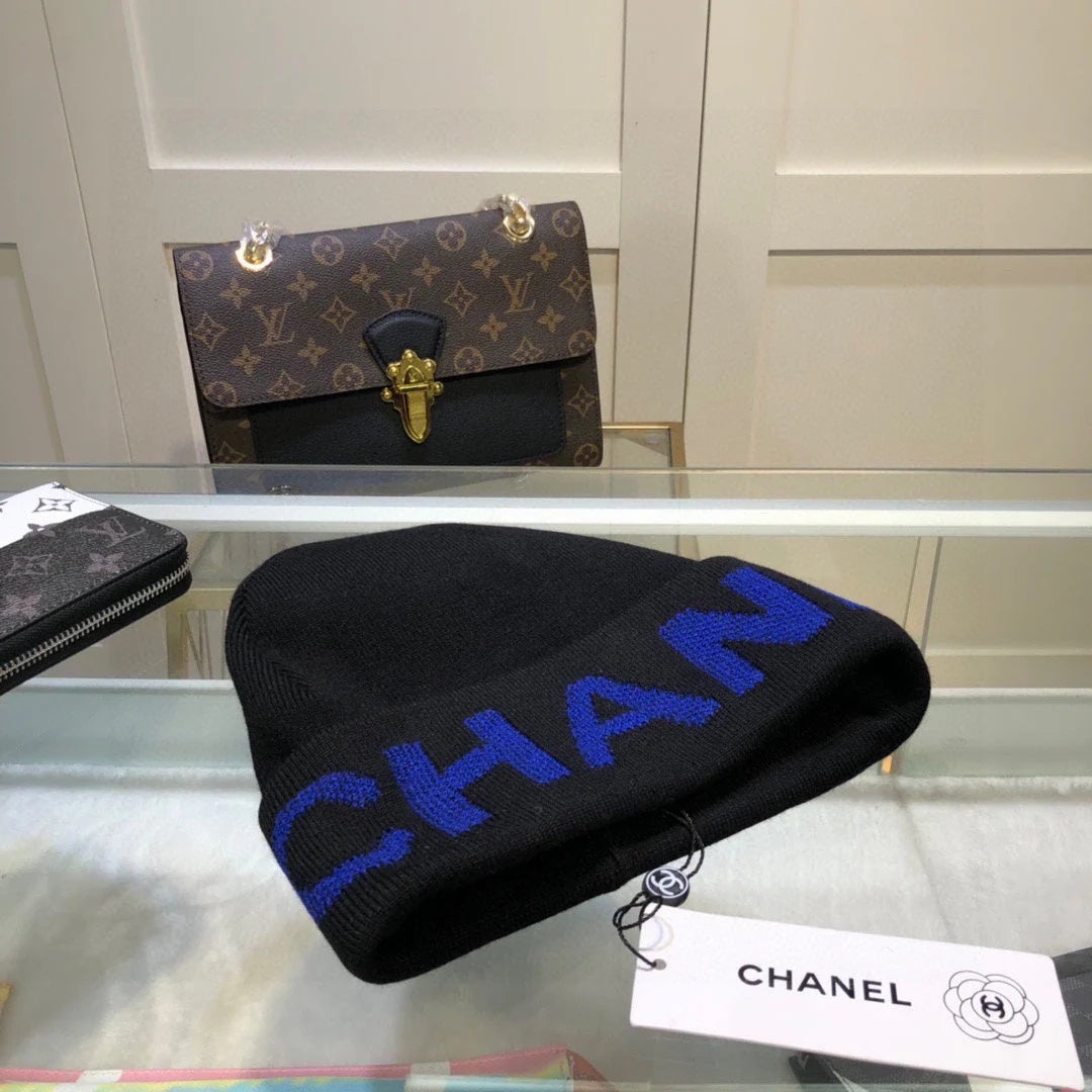 Double-layer cashmere wool knitted hat