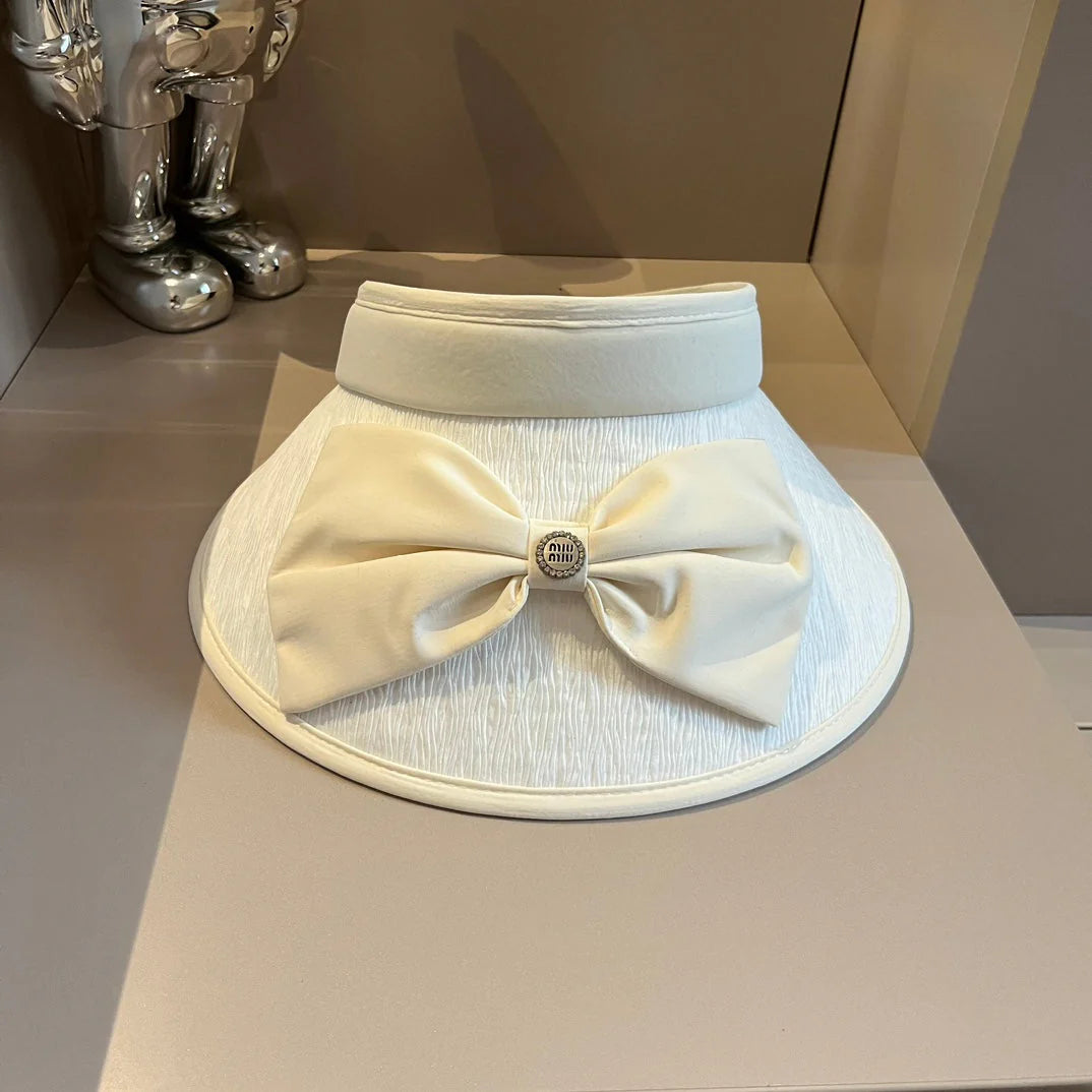 Fashion Bow Hollow Top Sun Hat