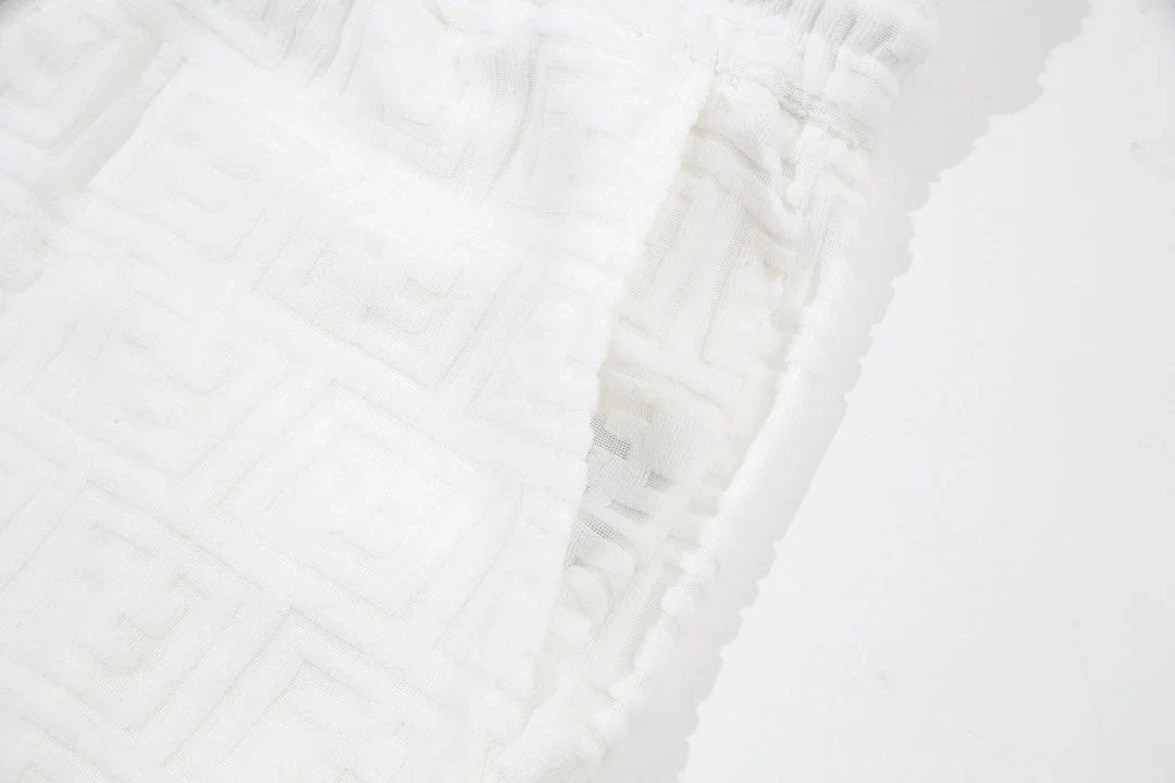 1211 New plaid jacquard towel shorts