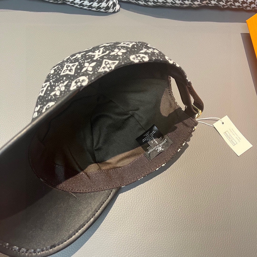 Canvas Patchwork Leather Baseball Cap
