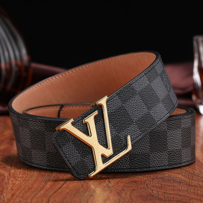 3 Colors printed letter leather belt
