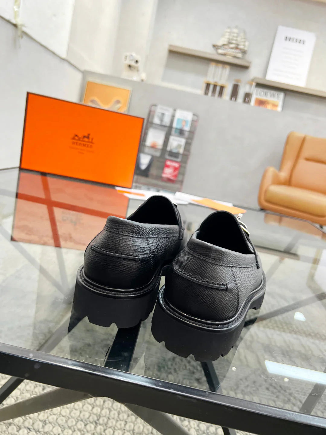 H casual leather shoes