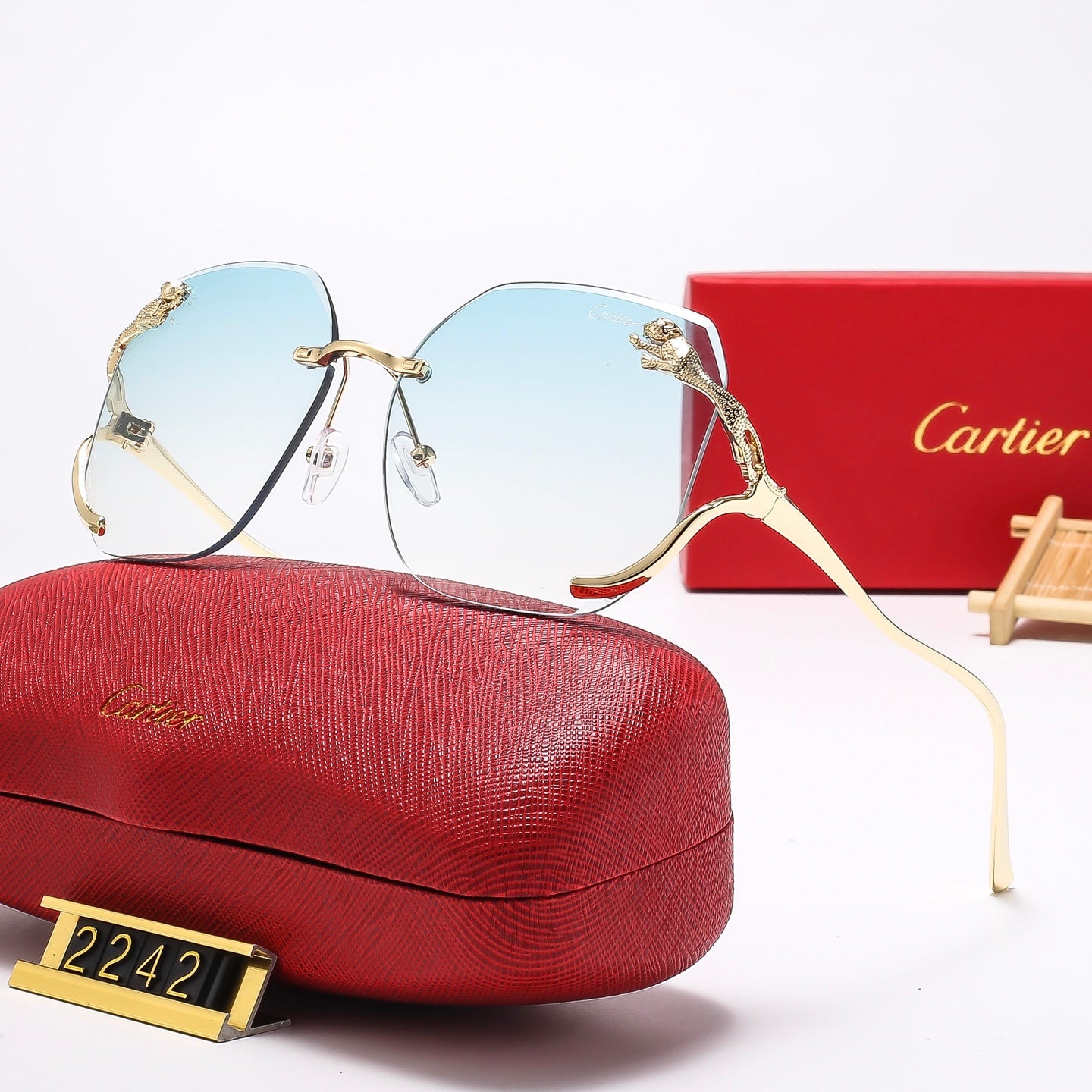 Fashion leopard head Sunglasses 2242