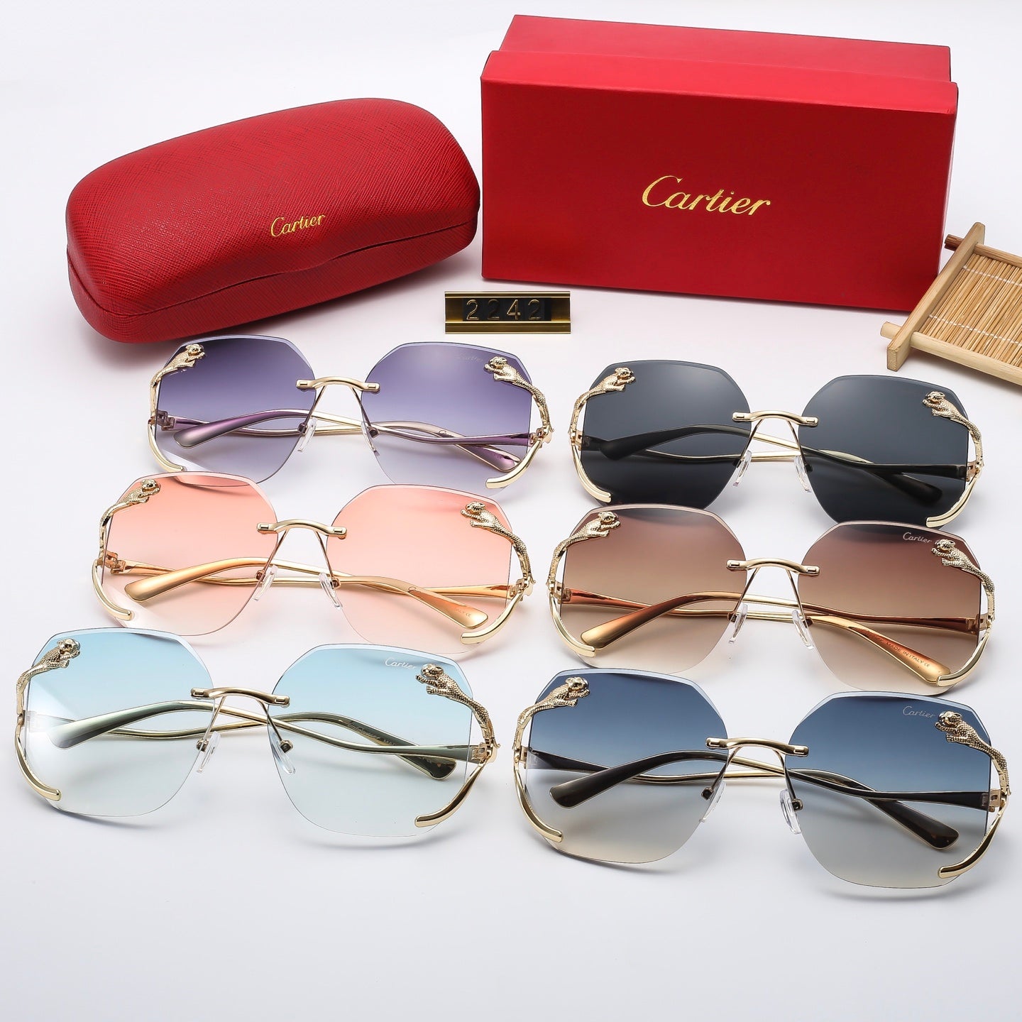 Fashion leopard head Sunglasses 2242
