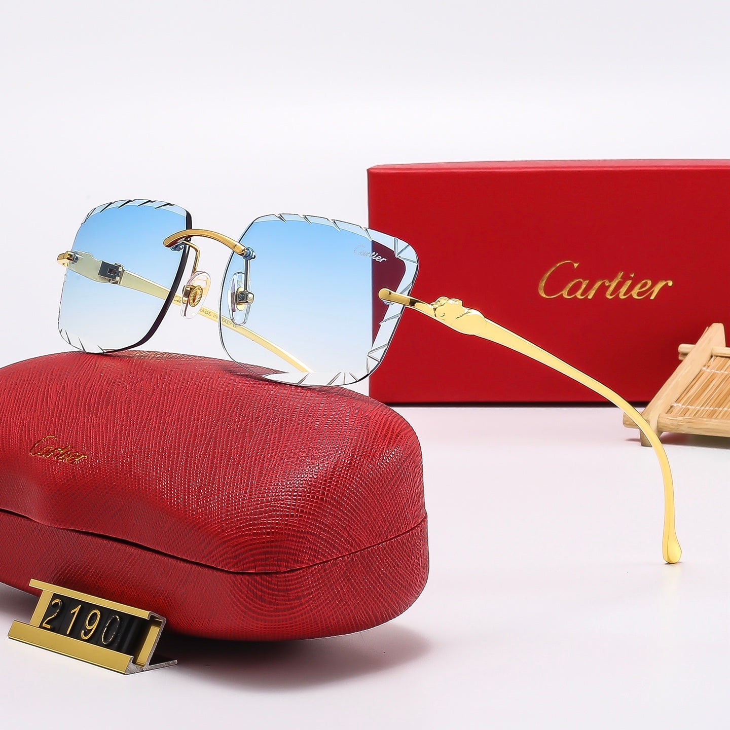 Fashion Square Frameless Sunglasses 2190